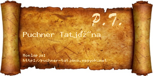 Puchner Tatjána névjegykártya